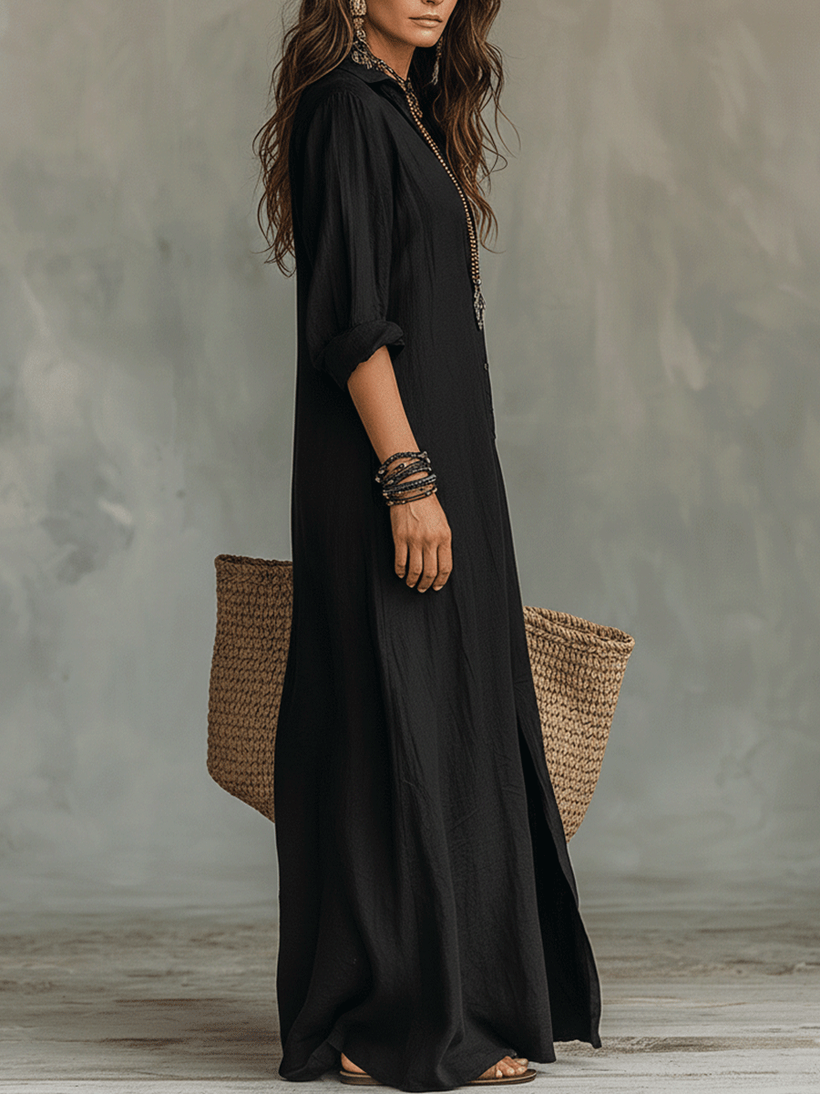 Women's Maxi Dresses — Timeless Button Maxi Dress