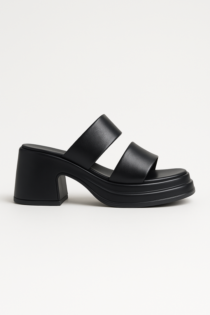 Women's High Heels — Calf Leather Sandals
