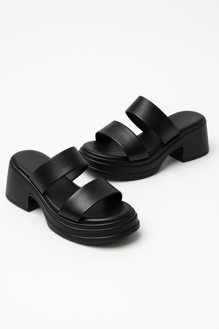 Women's High Heels — Calf Leather Sandals