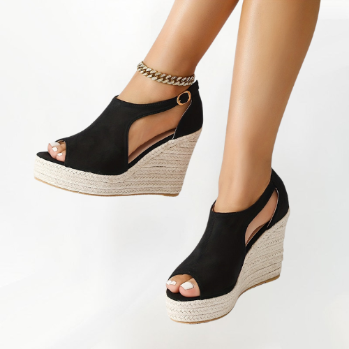 Estella Heeled Sandals with Flexible Strap and Cushioned Support