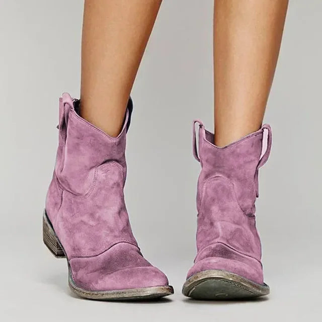 Women's Suede Boots — CYRINE