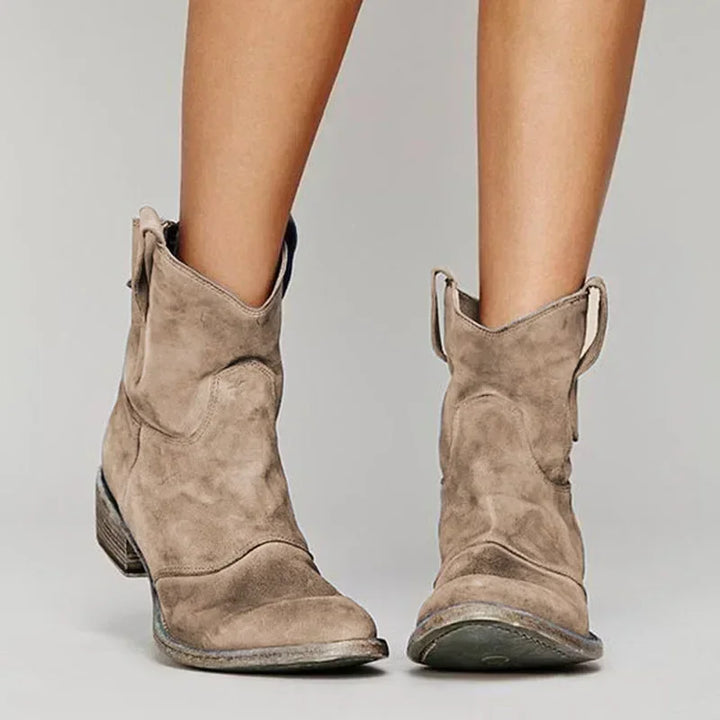 Women's Suede Boots — CYRINE