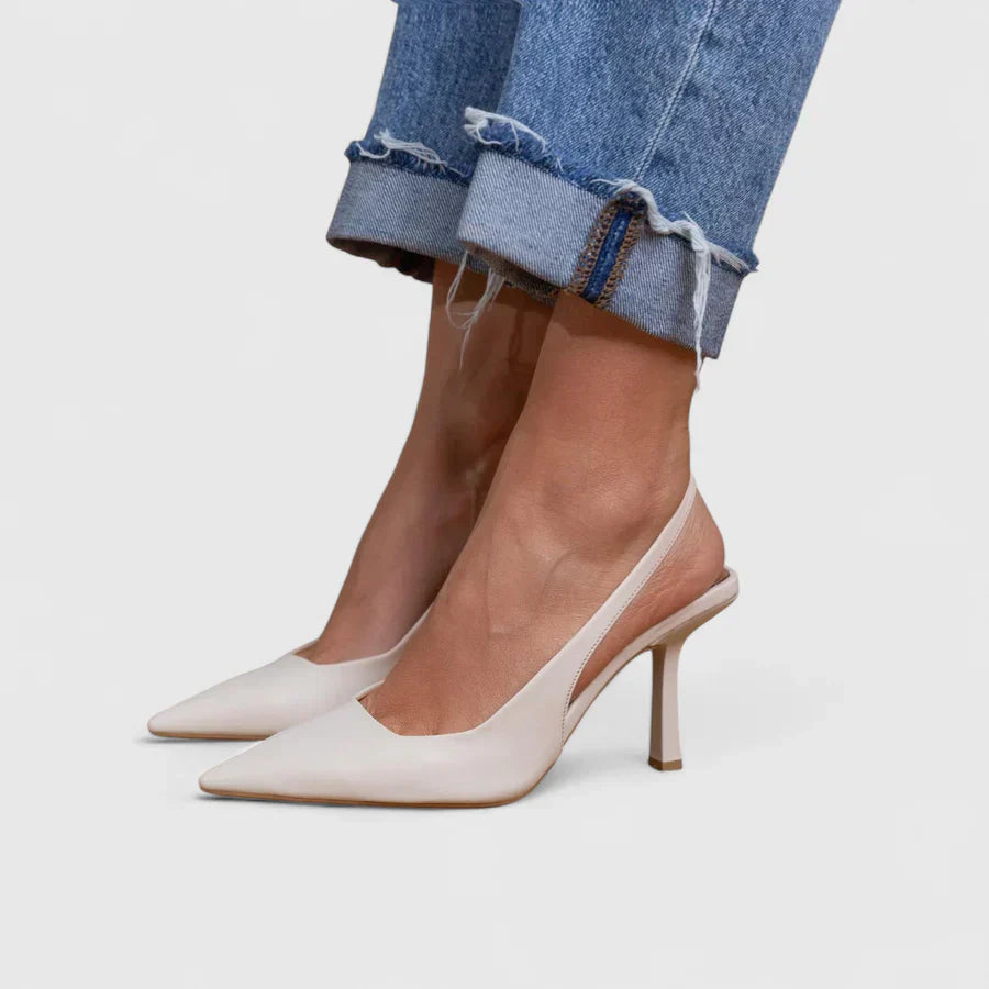 Matilda | Orthopaedic Heels Comfort — White Leather / 2.5