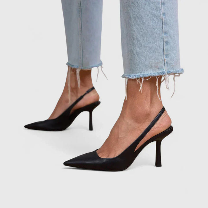 Matilda | Orthopaedic Heels Comfort — Black Leather / 2.5