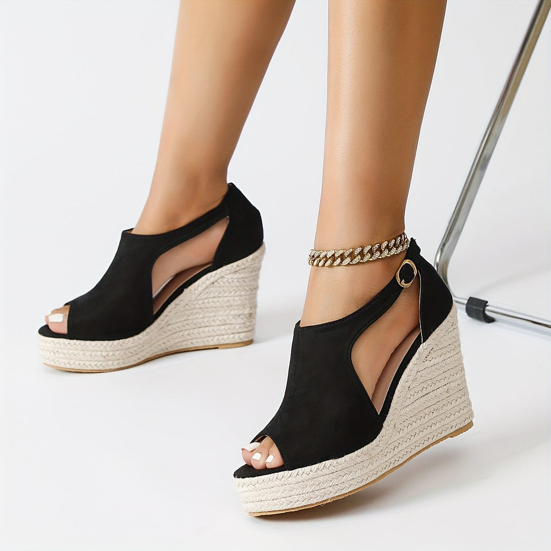 Estella Heeled Sandals with Flexible Strap and Cushioned Support