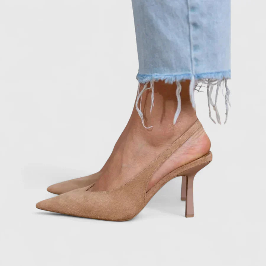 Matilda | Orthopaedic Heels Comfort — Beige Suede / 2.5